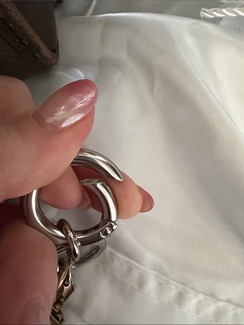 Coach Rogue 31 Loved Leather Silver Brass Keys Charm Cluster Keychain - Picture 10 of 12